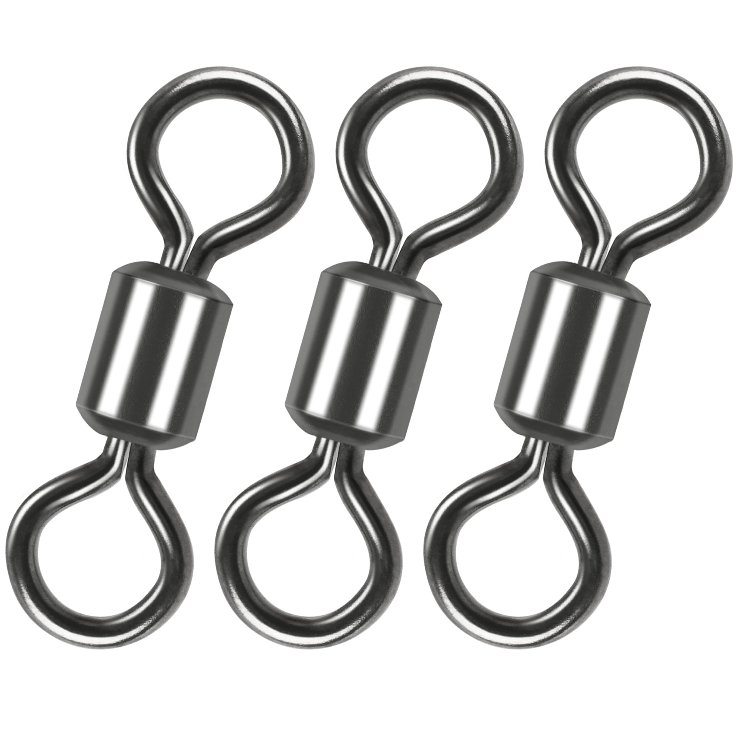 Hameçon,Rompin 50pcs pêche robuste anneau solide sans couture anneau