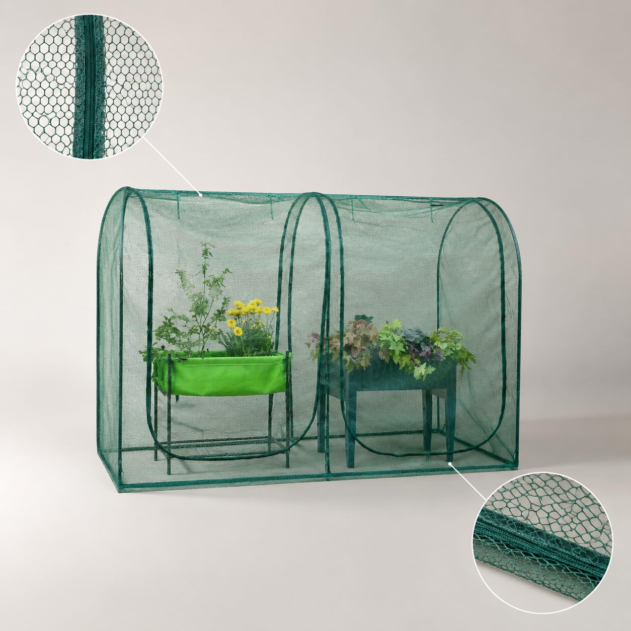 Serra da Giardino con Copertura Rete Anti Insetti, Protezione Piante per Orto, per terrazzo