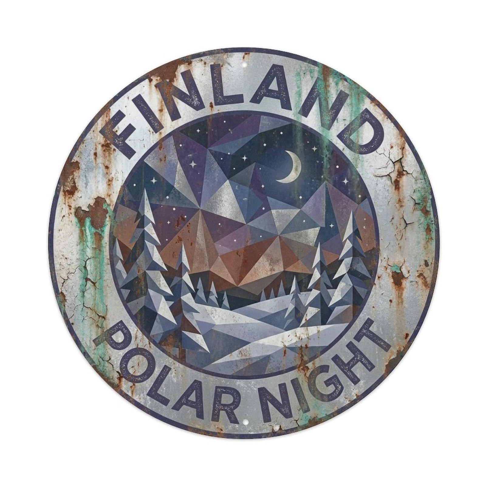Vintage Travel Finland Mesmerizing Metal Tin Sign