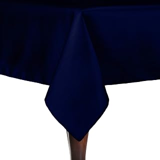 Ultimate Textile Reversible Shantung Satin Square Tablecloth 72in - Faux Dupioni & Satin Sides, Machine Washable, Stain Resistant Table Cloth - Deep Royal, 2 Pack