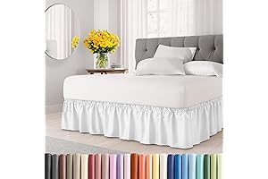 Wrap Around Dust Ruffle Bed Skirt - 12 Inch Drop King Size