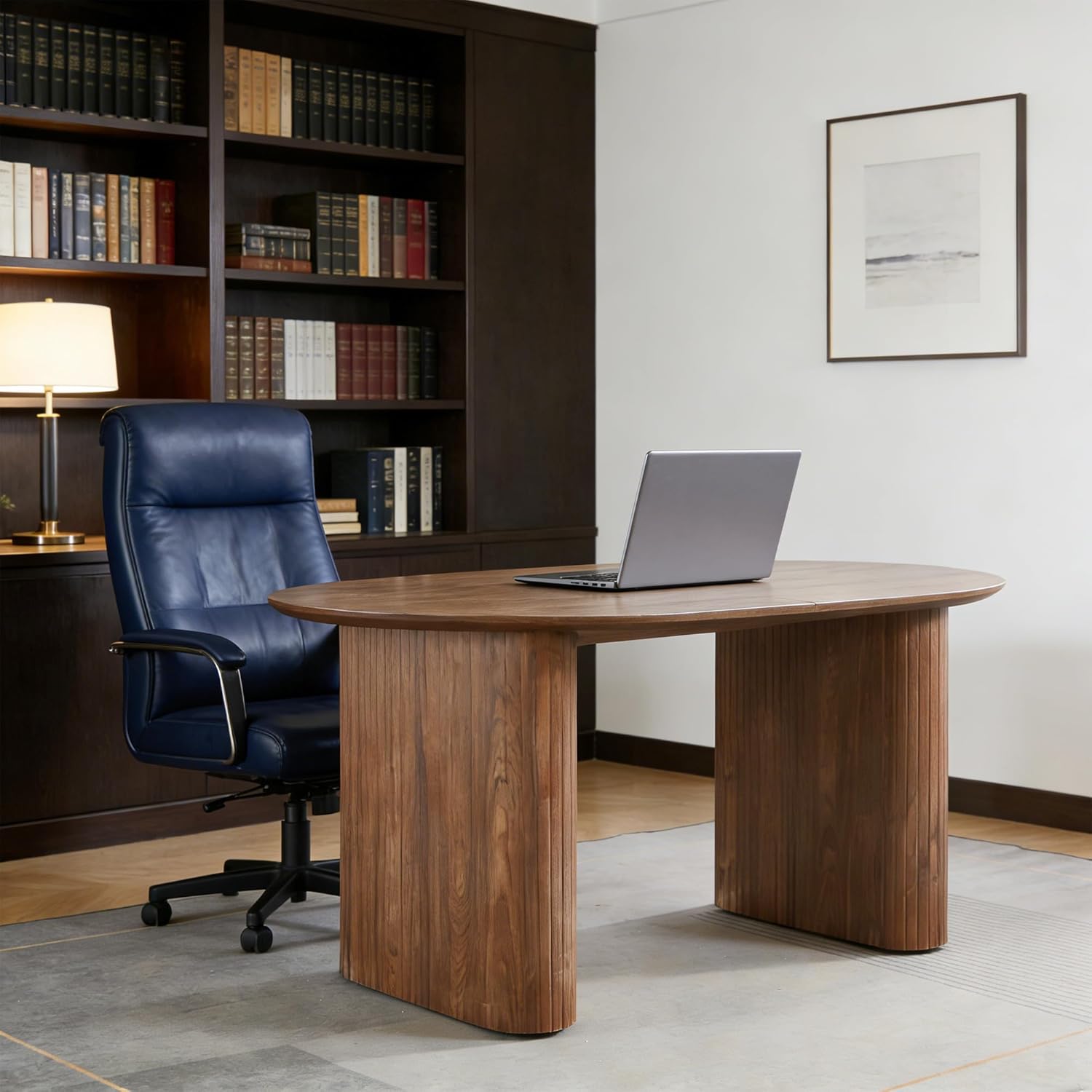 Extensible Dining Table for 4-6 People – Modern Pedestal MDF Table Top, Coffee Table & Office Table, Easy Assembly, Stylish and Durable