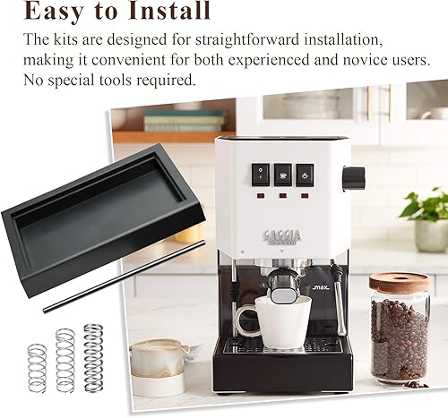 Miniatura 6 de Bandeja de goteo delgada de perfil bajo y 6 bares, 9 bares, 12 bares, kit de modificación de resorte OPV y tubo largo de acero inoxidable,