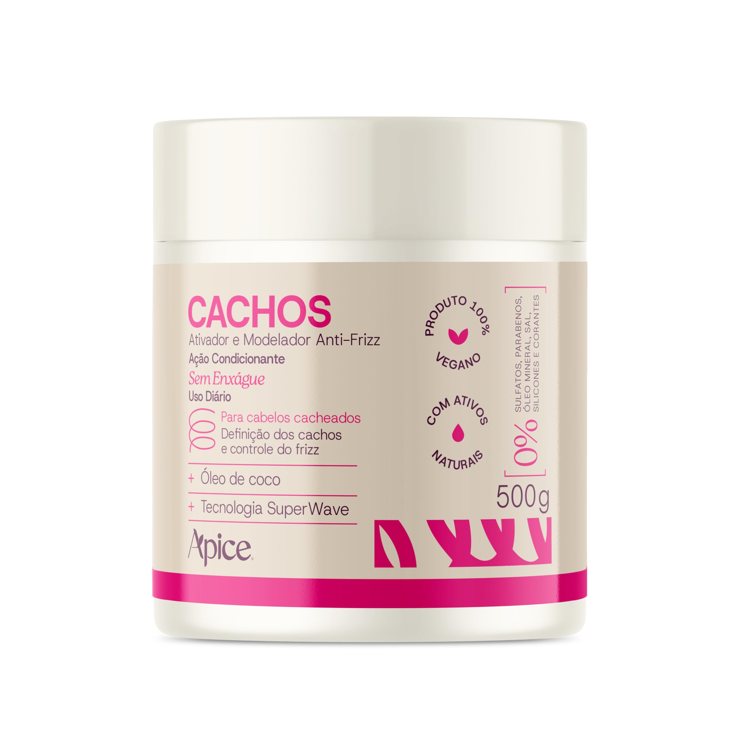 Ápice Ativador e Modelador de Cachos Essence Anti-Frizz | Definição e Movimento Natural |