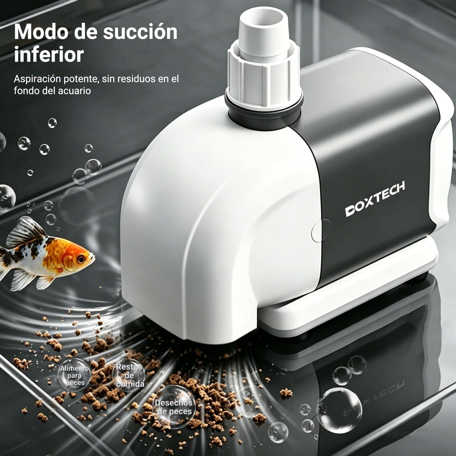 Boxtech Pompa per Acquario 25W 1500 L/H,3-in-1 Albero Ceramica,Albero in Ceramica, Motore in Rame Puro, Risparmio Energetico per Acquario Medio Laghetto Giardino