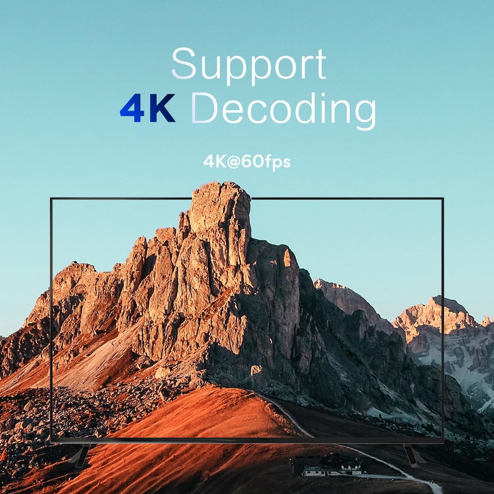 Android TV Box 14.0, scatola con tastiera wireless, scatola Android con amlogic S905W5 Quad Core 64 bit CPU, AV1 4K 3D USB 3.0 BT 4.2 TV Box,4GB+32GB