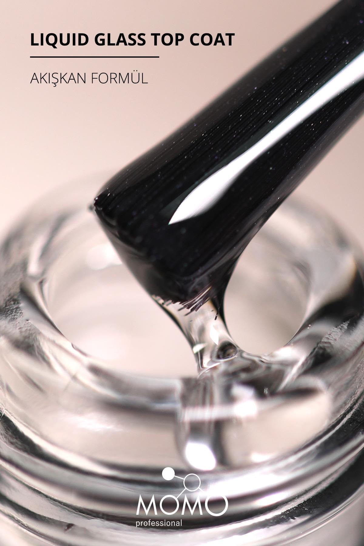 MOMO professional Kalıcı Oje İçin Liquid Glass Top Coat 9 ml