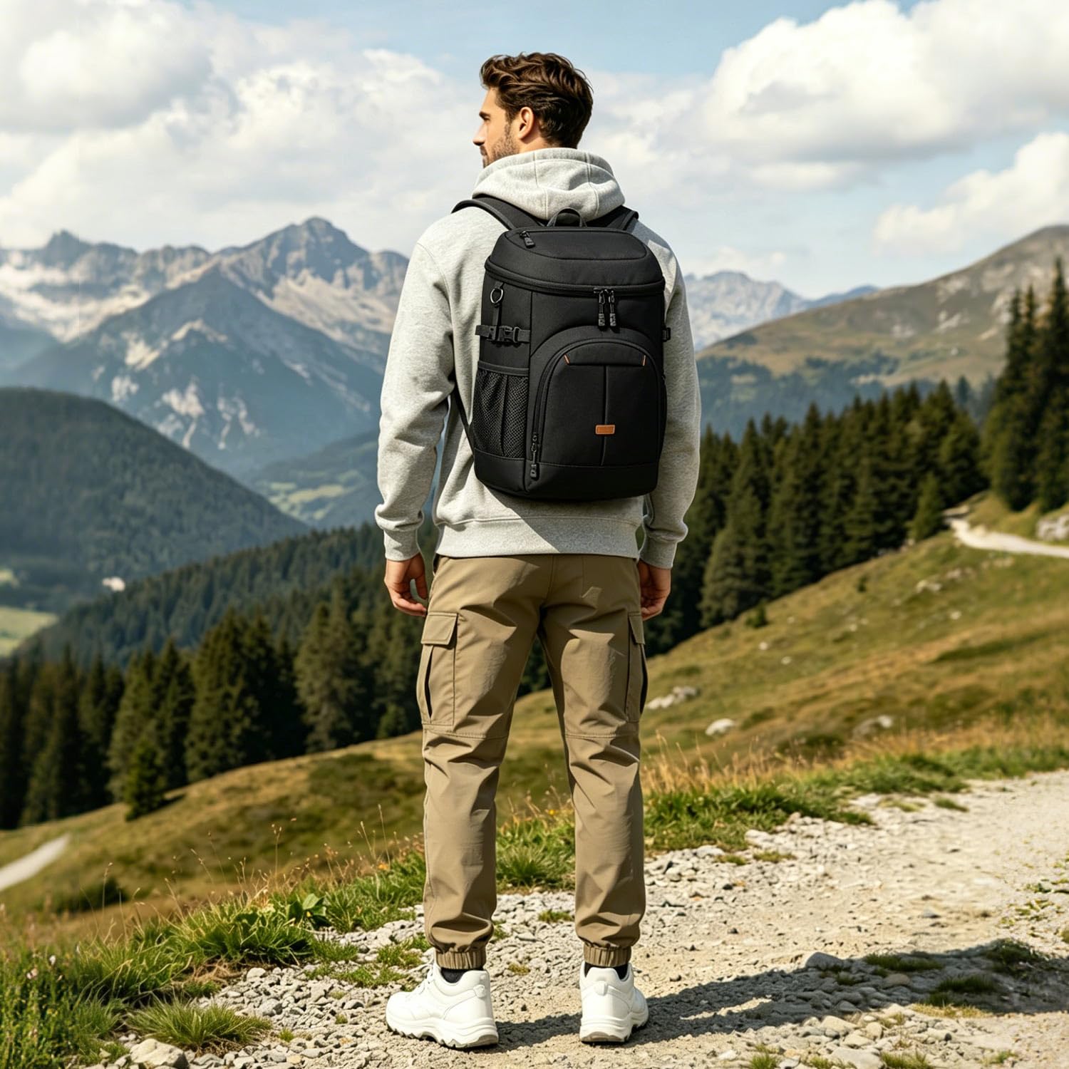 Pritent Mochila térmica para hombres y mujeres, mochila impermeable aislada, a prueba de fugas, mochila ligera para almuerzo, camping, playa, viajes, picnic