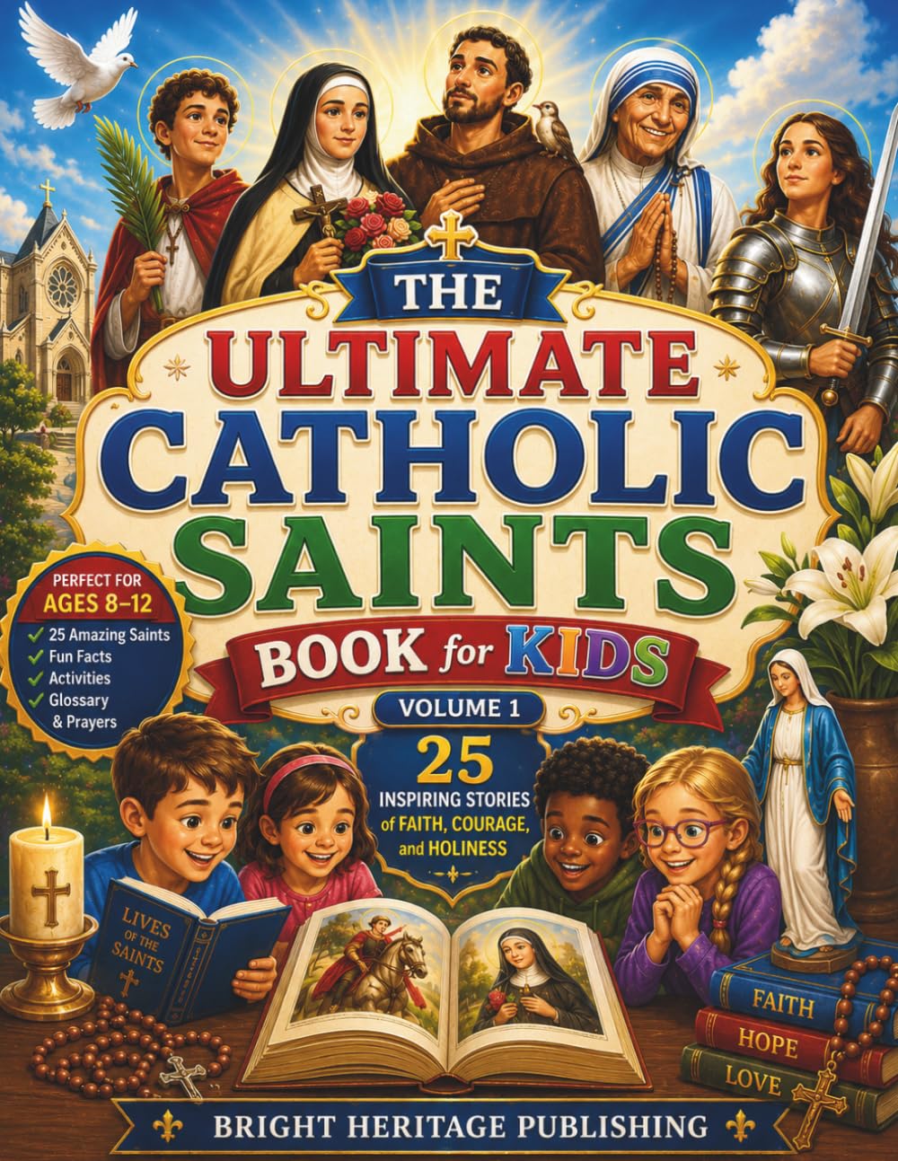 The Ultimate Catholic Saints Book for Kids Volume 1: 25 Inspiring Stories of Faith, Courage, and Holiness