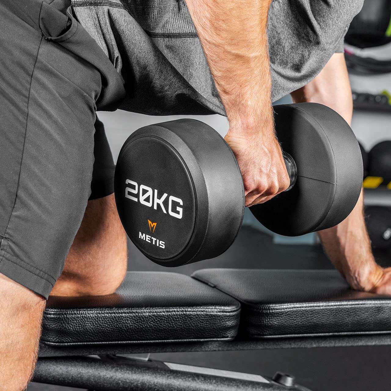 METIS Pro Commercial Gym Hantle - para hantli do siłowni komercyjnej i domowej | sprzęt do treningu siłowego | hantle na sprzęt gimnastyczny dostępne w parach (25 kg para)