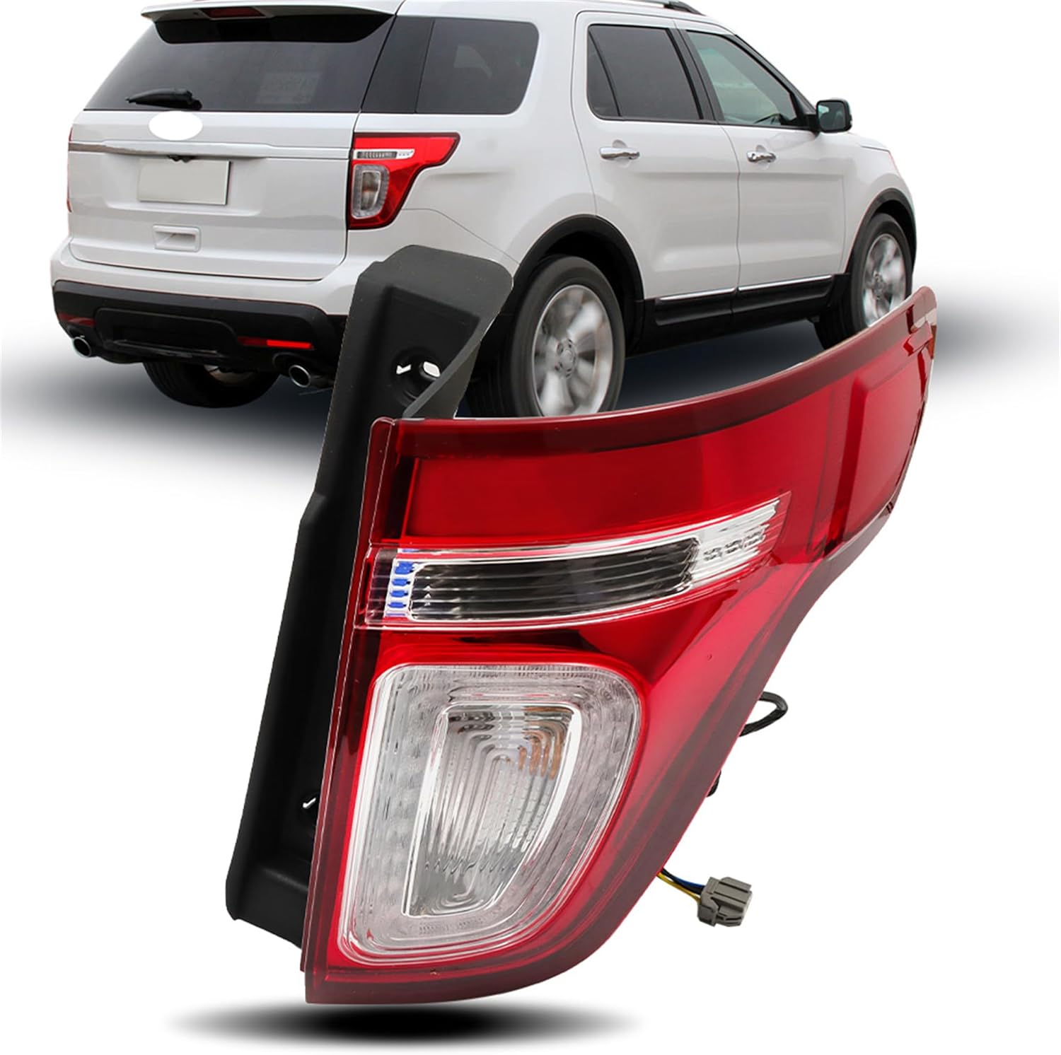 Rear Passenger Side Tail Light Assembly Replacement for Explorer 2011 2012 2013 2014 2015 Right Side Tail Light Assembly Replacement for BB5Z13404C BB5Z13404D BB5Z13404CCP