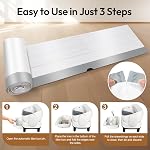 45 Count Litter Box Liners for Happypaw XXXL Self Cleaning Litter box GEN 5 Plus Waste Bags, Leak Proof Replacement Jumbo Cat Litter Box Liners, Extra Thick Cat Litter Bags, Durable Waterproof
