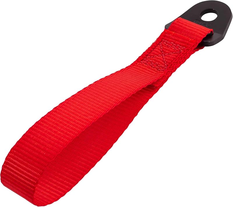 Puxador de porta em cinta TRS Motorsport vermelho para carros de corrida, rally e rua – 1 unidade