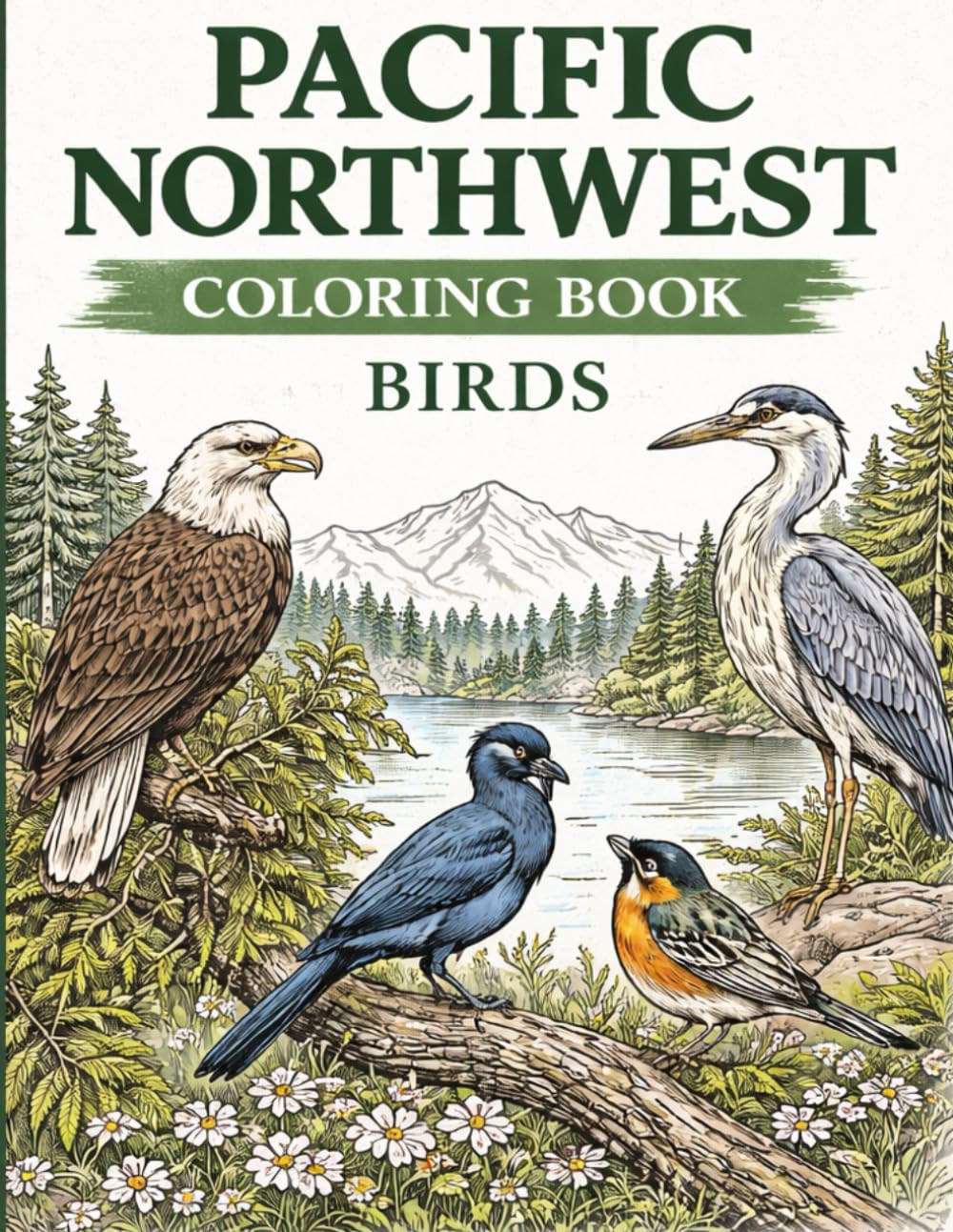 Pacific Northwest Coloring Book: Birds