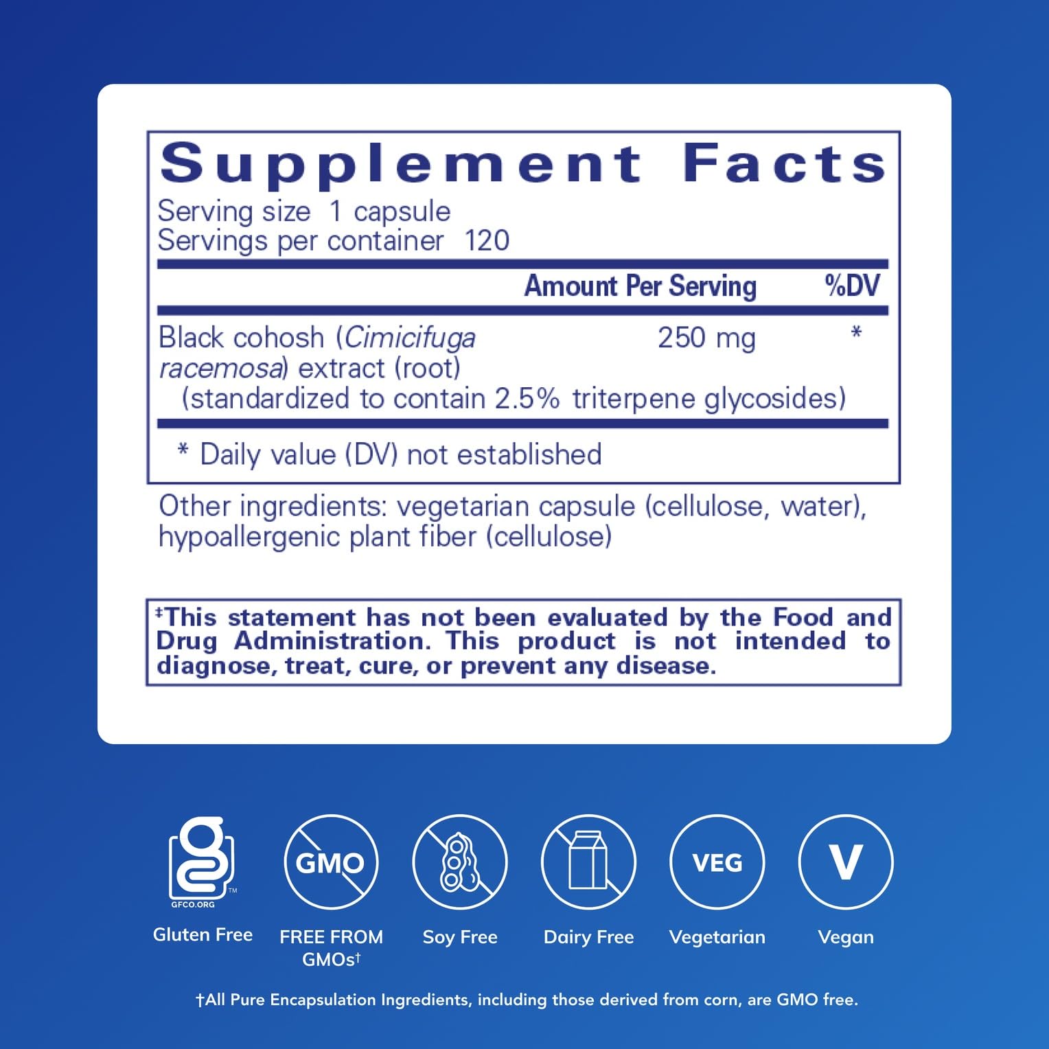 Pure Encapsulations Black Cohosh 2.5, 120 Capsules — Amazon image 2