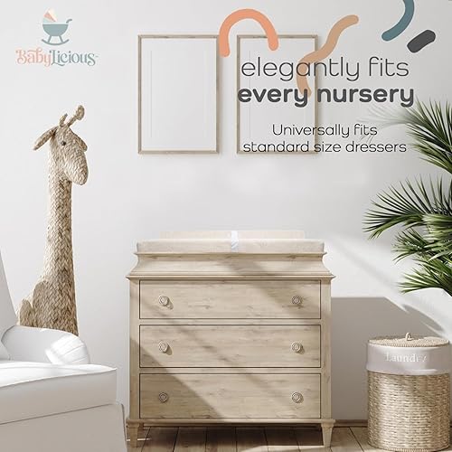 Miniatura 6 de Cambiador de pañales contorneado de algodón orgánico Cambiador de pañales impermeable y transpirable Funda lavable extraíble, base antideslizante