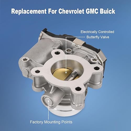 Miniatura 3 de 12671379 Reemplazo del cuerpo del acelerador electrónico para Chevrolet Cruze 2017-2019, Cruze 2019, Equinox GMC Terrain 2018-2020, Malibu