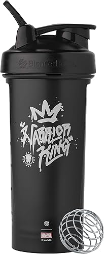 BlenderBottle Marvel Classic V2 - Botella mezcladora perfecta para batidos de proteínas y antes del entrenamiento, 28 onzas, Warrior King