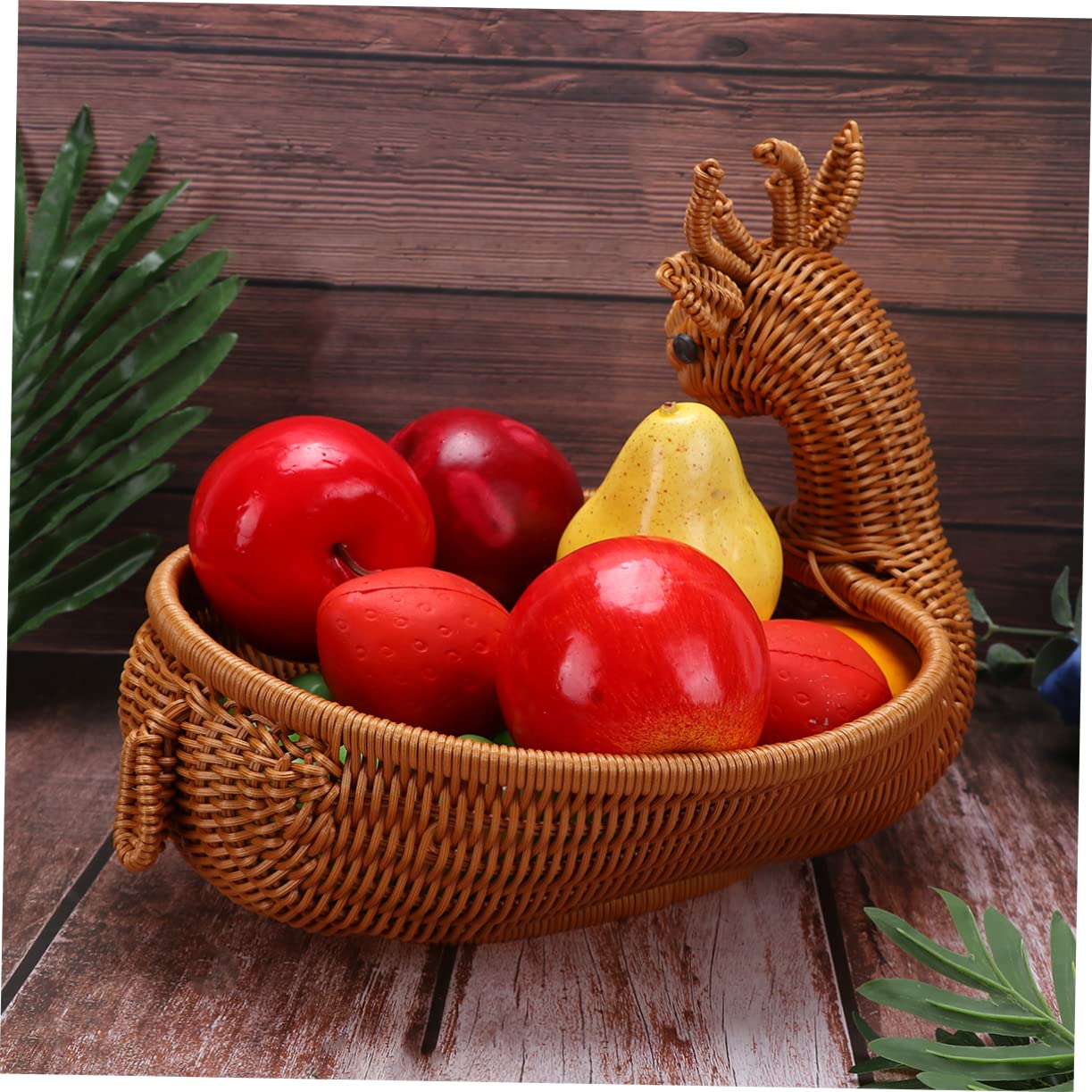 Cabilock 1Pc Hand Woven Bread Basket Container for Home Bakery Rattan Storage Basket for Dough Serving for Artisan Breads Brown