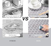 Vista 3 de Glotoch - 2 rollos de revestimientos de estantes para armarios de cocina de 12" x 20 pies, forro de cajón antideslizante, forro impermeable