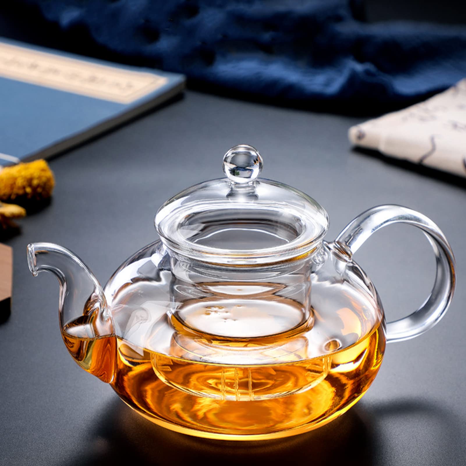 Set Teiera In Vetro 11 Pezzi - Con Scaldavivande E 6 Tazze, 765ml - Foto 14