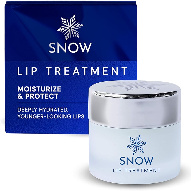 SNOW Overnight Lip Treatment - Mascarilla hidratante de bálsamo labial para labios secos | Manteca de karité y vitamina E, para labios secos y agrietados, tratamiento labial sin sulfato, cuidado labial hidratante y voluminoso