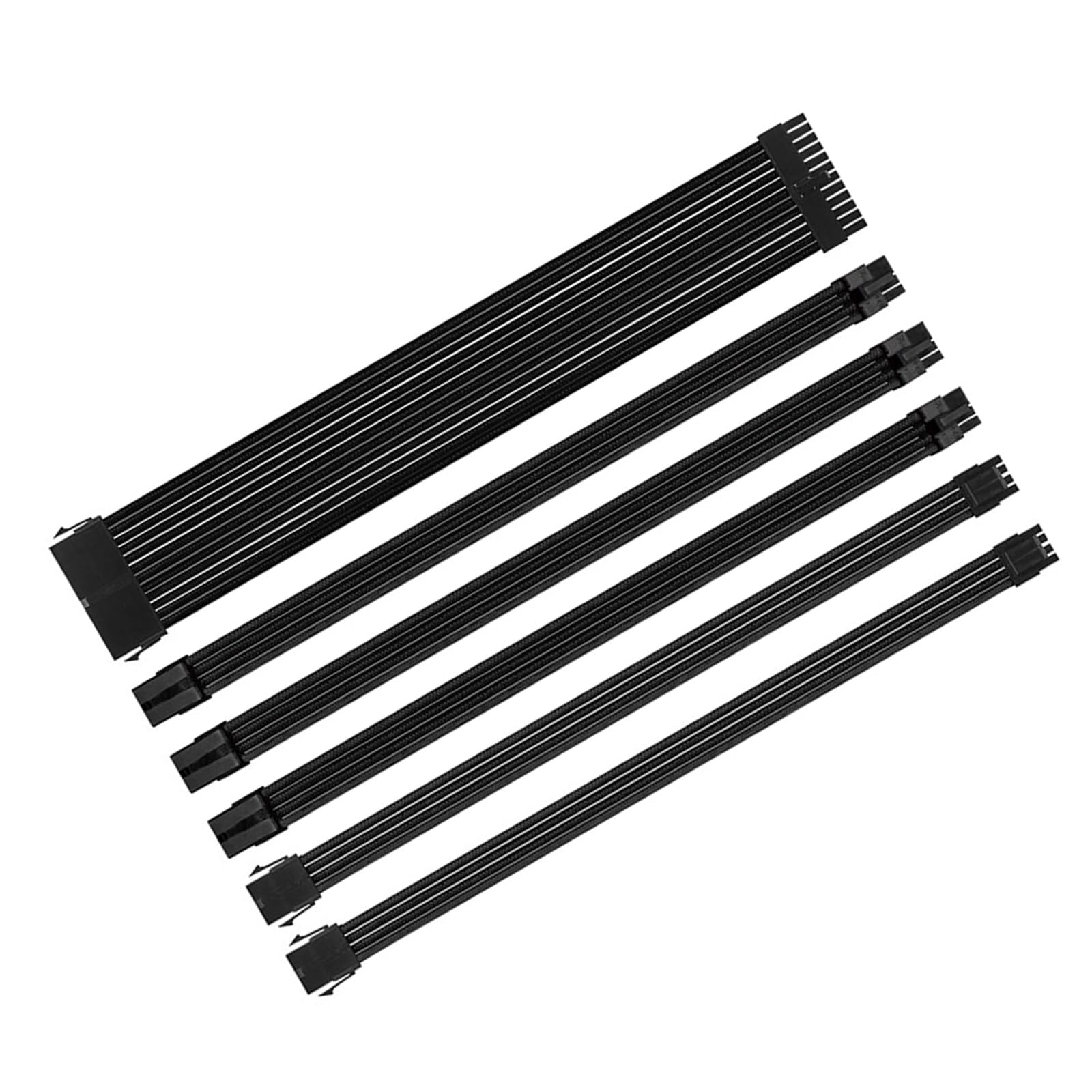 Set di prolunga per cavo di alimentazione per PC, 30 cm, 24 pin, PCIE, GPU, 8 pin, CPU 4+4 pin, con pettini per cavi