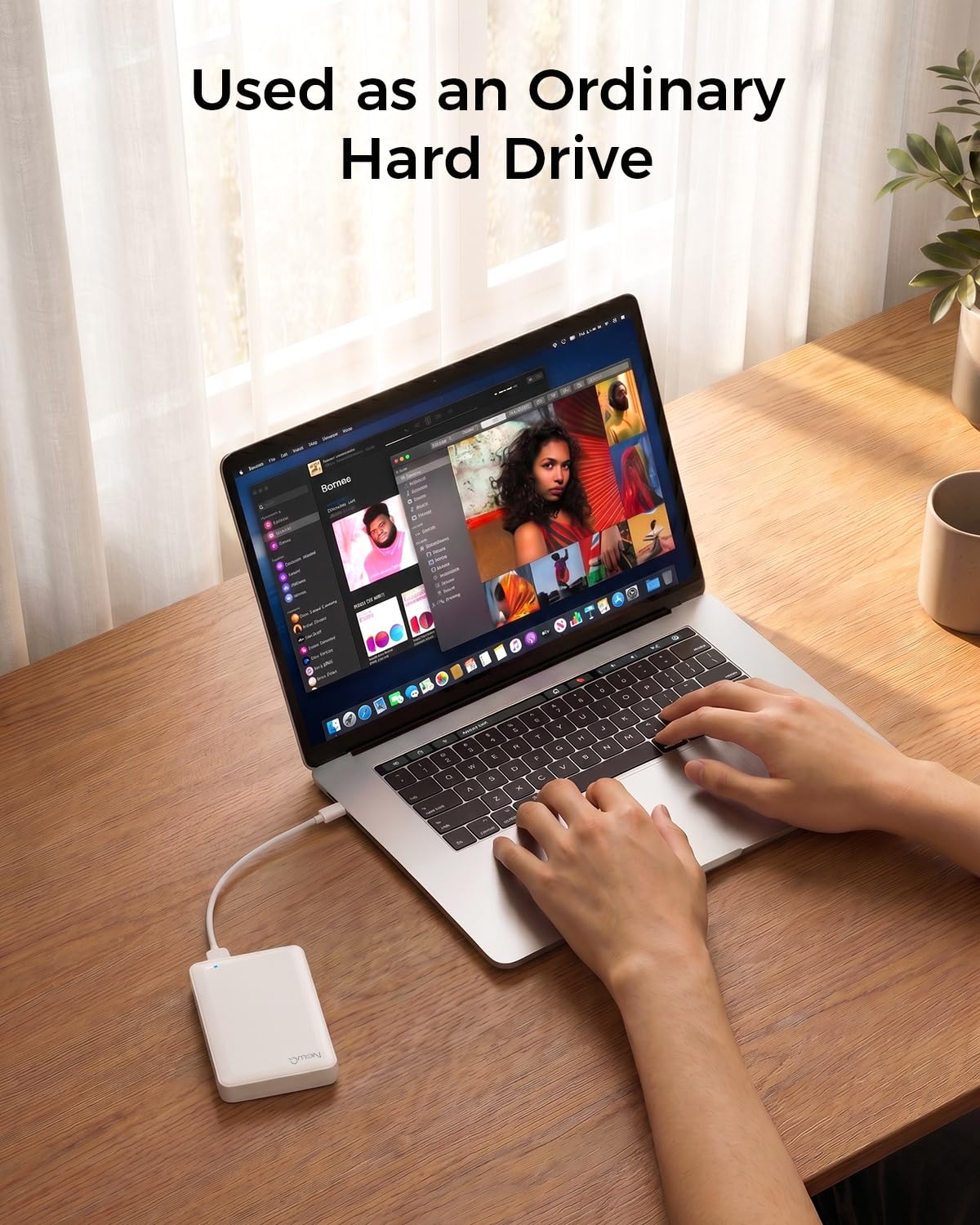 NEWQ Disco rigido esterno da 1 TB per iPhone, dispositivo di archiviazione foto compatibile con USB-C e Lightning, backup di foto/video con un clic per liberare spazio sul telefono, supporto