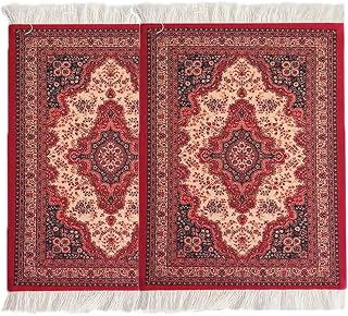 2pcs Oriental Rug Mouse Pad, Durable Mouse Pad Stylish Office Accessory Rug Mouse Pads Rug Non-Slip Mousepad (Style 1)
