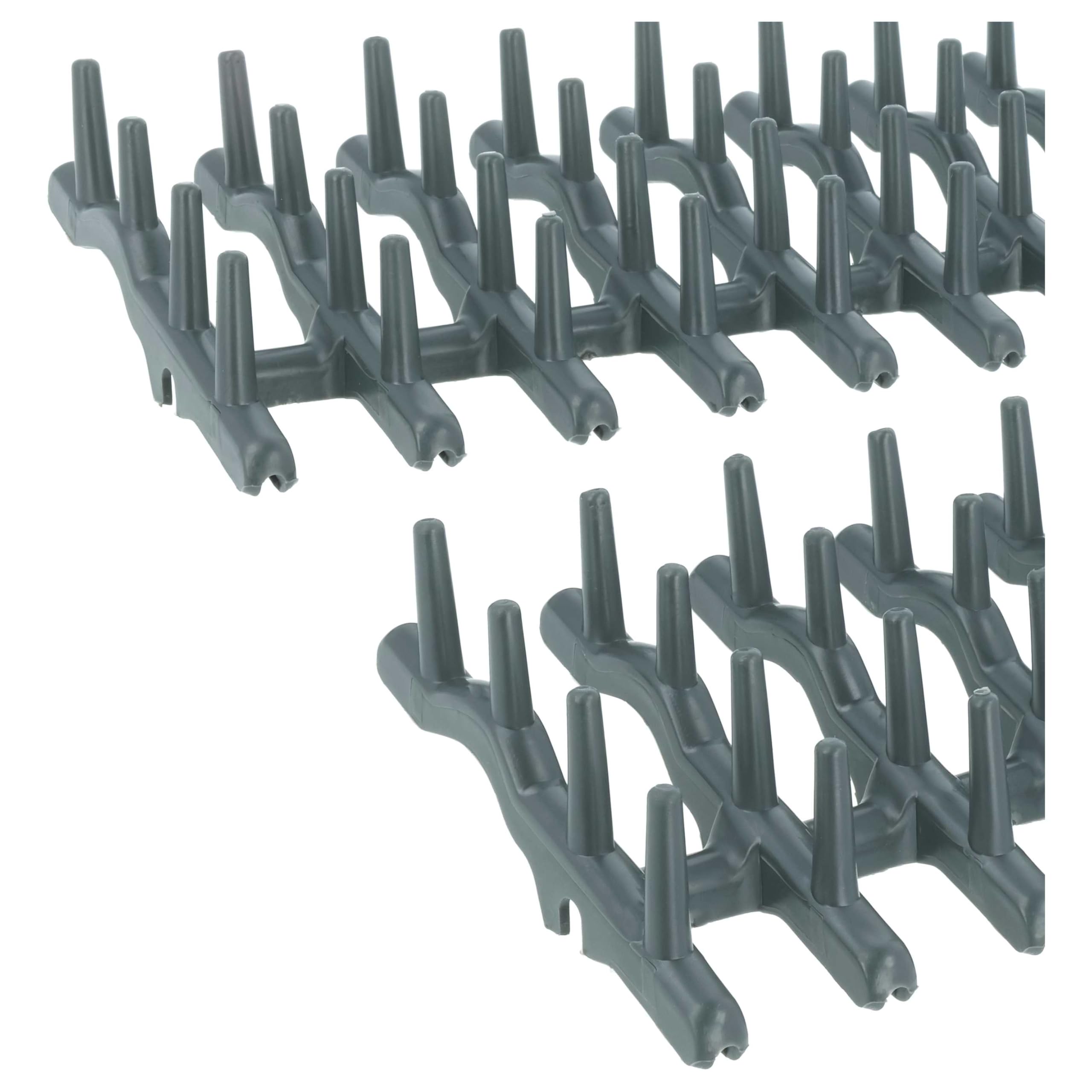 vhbw 4x módulo para cesta superior compatible con Faure FDT26022FA lavavajillas - caucho, gris oscuro