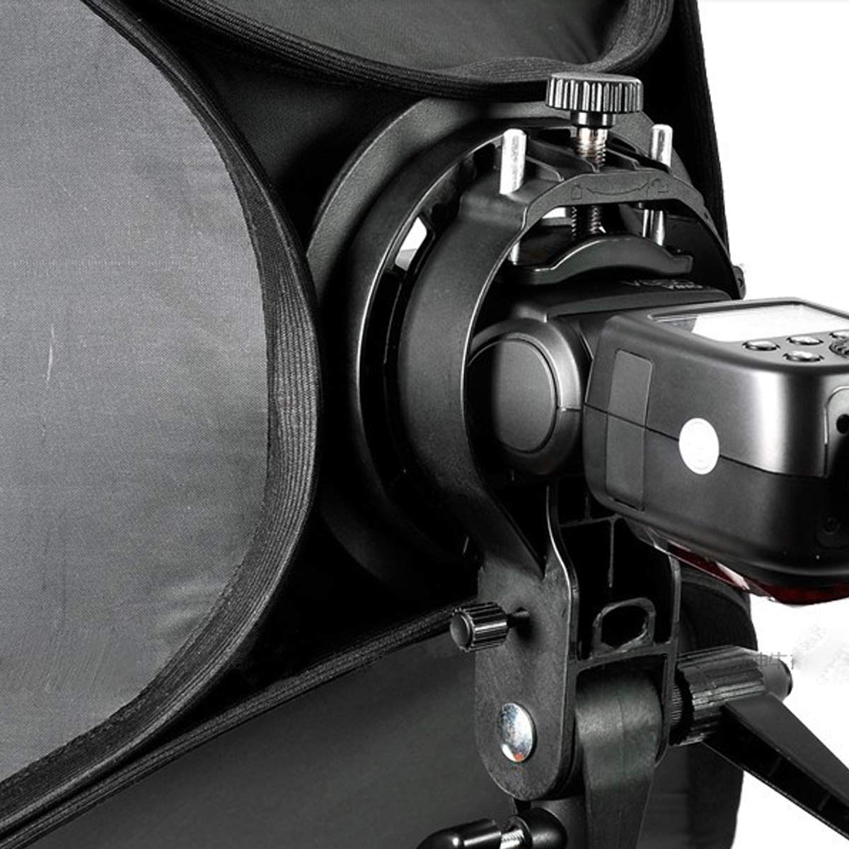 Godox Soporte Tipo S para Bowens con Soporte Plegable de 60 x 60 cm, Caja de luz de 24 x 24 Pulgadas, Rejilla de Panal y Kit de Bolsa para cámara Flash Estudio de fotografía