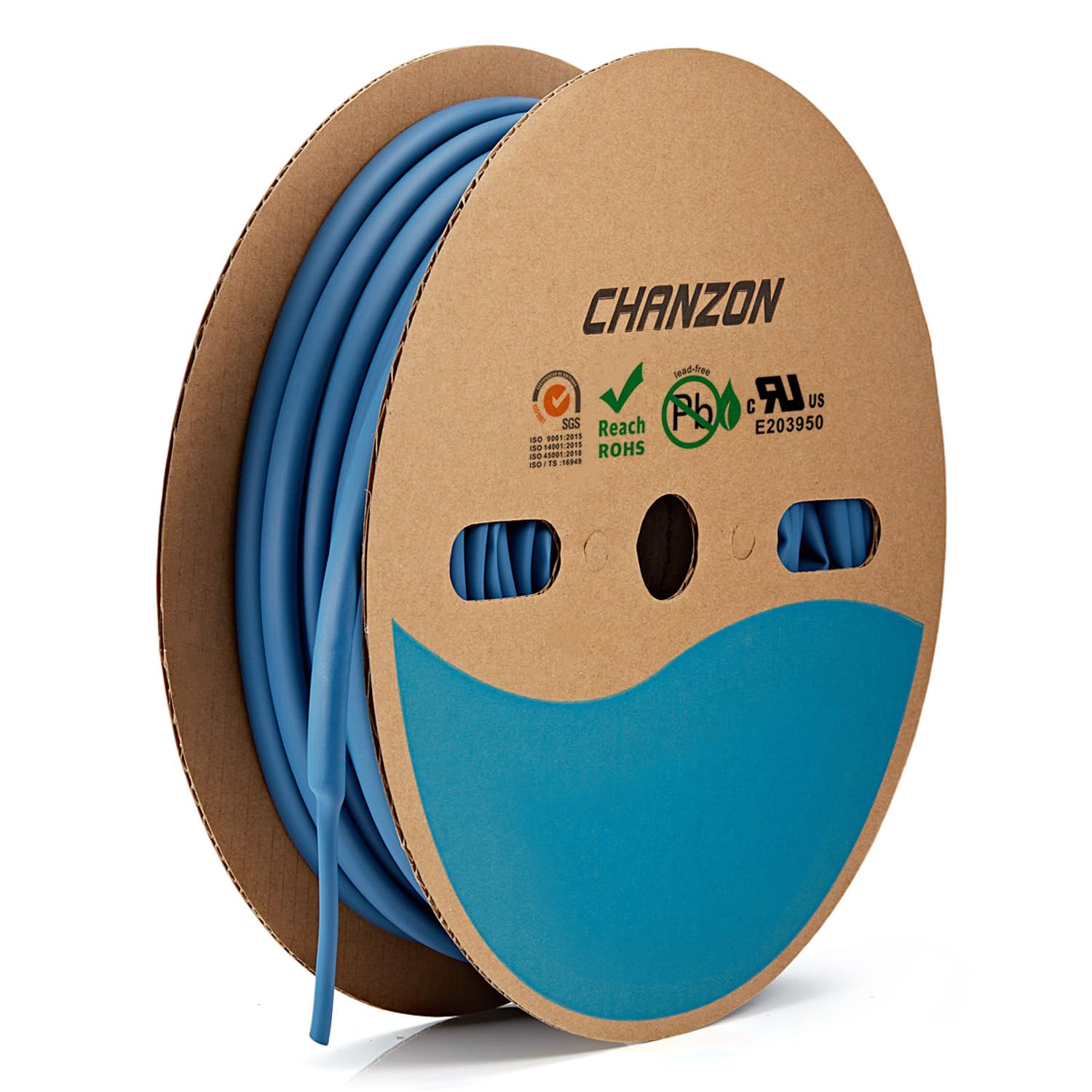 Chanzon 3:1 Ratio - 80ft Roll - Heat Shrink Tubing 1/4" (6.4mm) Blue
