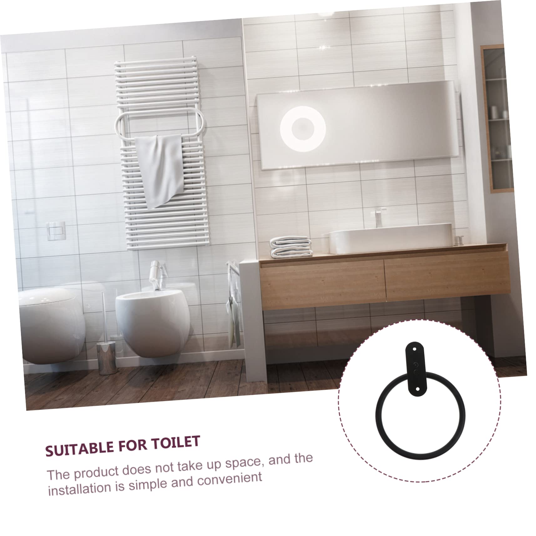TEHAUX 2sets Portasciugamani Inossidabile Design e Non Perforante Facile Installazione Accessorio Per e Risparmiare