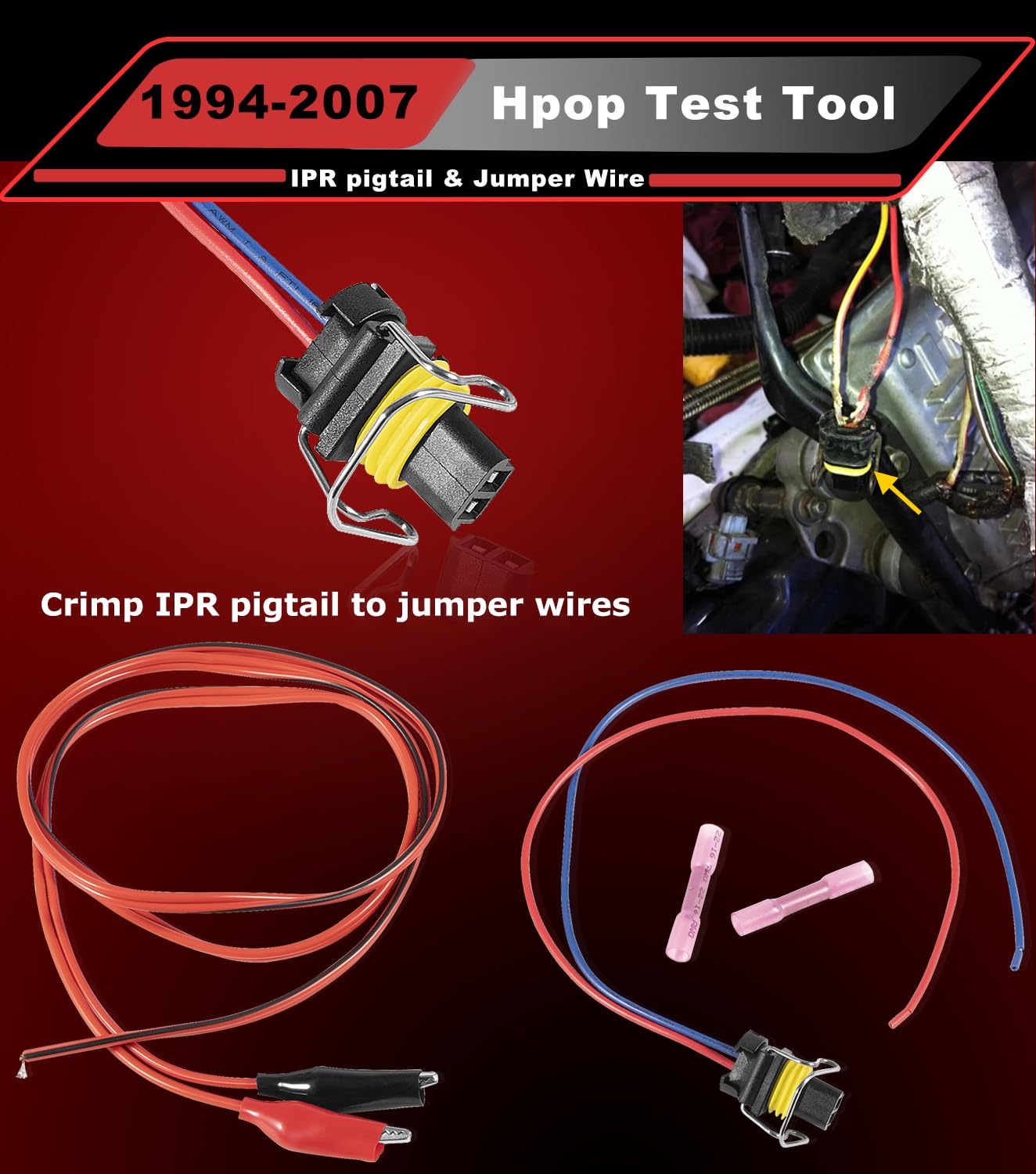 Hpop Test Tool High Pressure & Air Leak Test Gauge Tool Kit for 1994-2007 Ford 6.0L & 7.3L Powerstroke F250 F350 Dual Purpose Test Tool