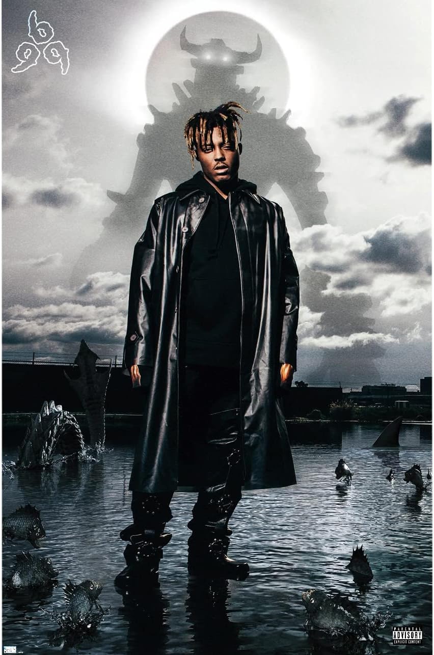 Juice WRLD - Fighting Demons Album Cover Wall Poster, 34L" x 22.4W", Unframed Version