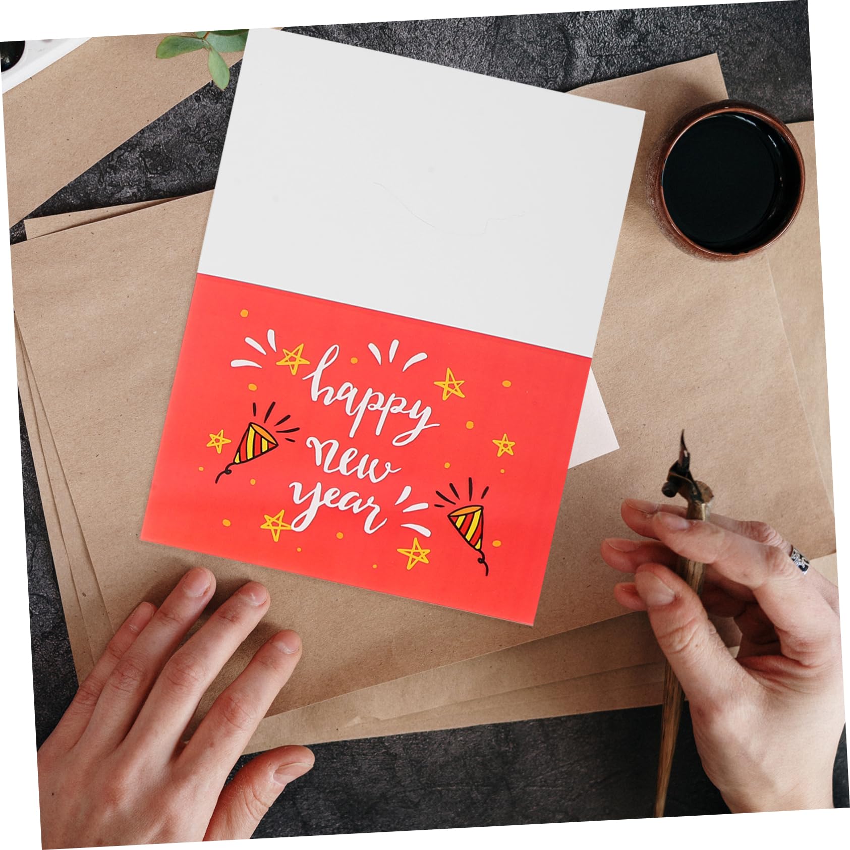 TEHAUX 4ensembles Cartes De Vœux Pour Nouvel An Avec Enveloppes Pour Souhaiter De Bonnes Fêtes Et Messages De Gratitude