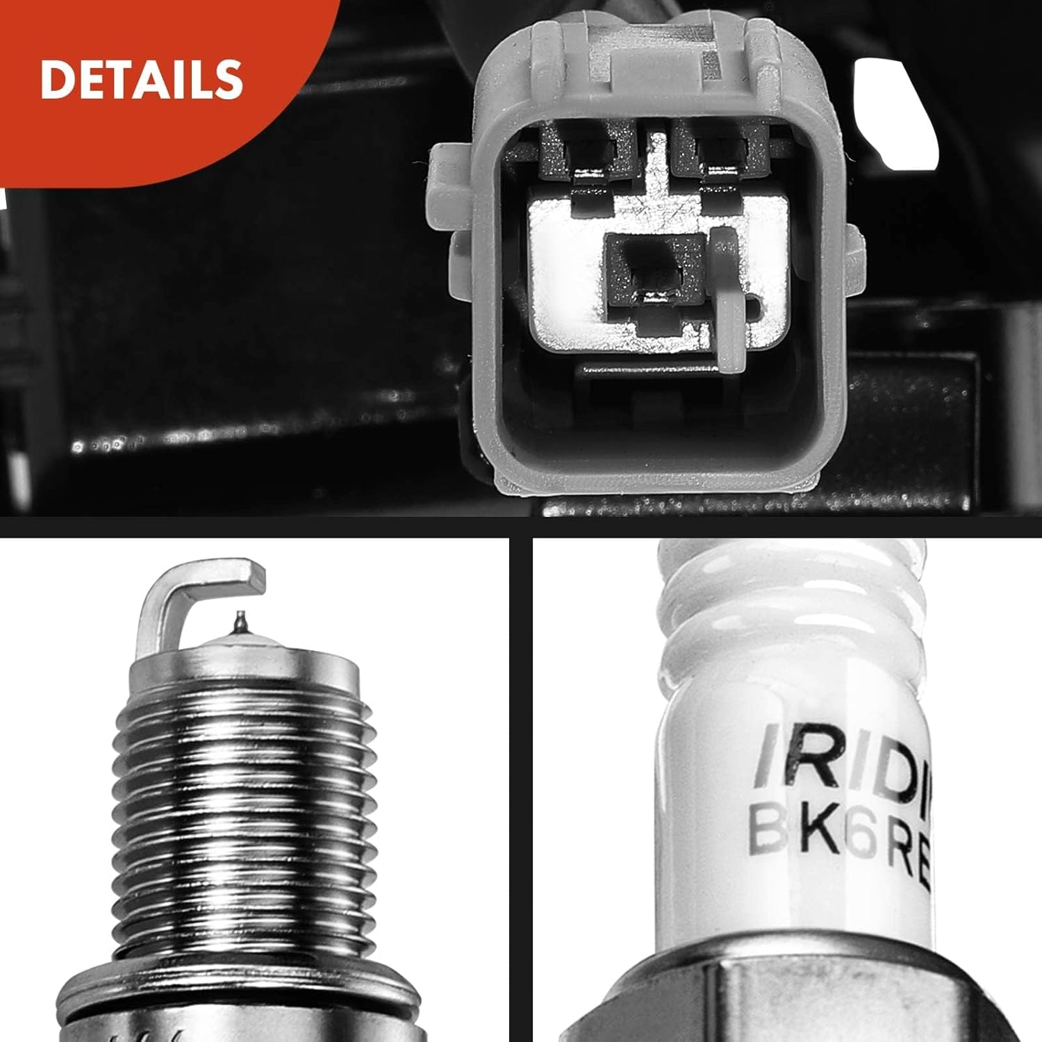 A-Premium Ignition Coils and Spark Plugs Kits Compatible with Hyundai Elantra 2007-2012 & Kia Soul 2010-2011, 2.0L
