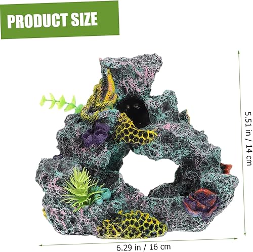 Miniatura 7 de Paisajismo Simulación Rockery Decoración de reptiles Tanque de reptiles Planta Rocas Acuario Refugio Acuario Escondite Piedra pecera Paisajismo