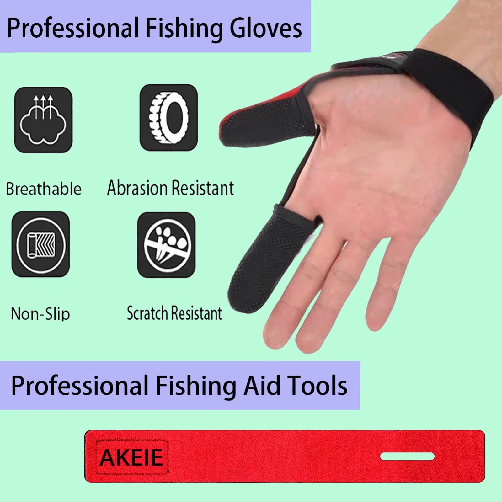 Gants de pêche chauds et épais, imperméables, demi-doigt, écran, gants de pêche