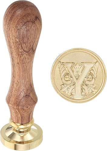 Miniatura 59 de PATIKIL Sello de cera del alfabeto E, sello de cera de sellado de letra inicial, clásico retro, 0.98 pulgadas, cabeza de latón retro extraíble