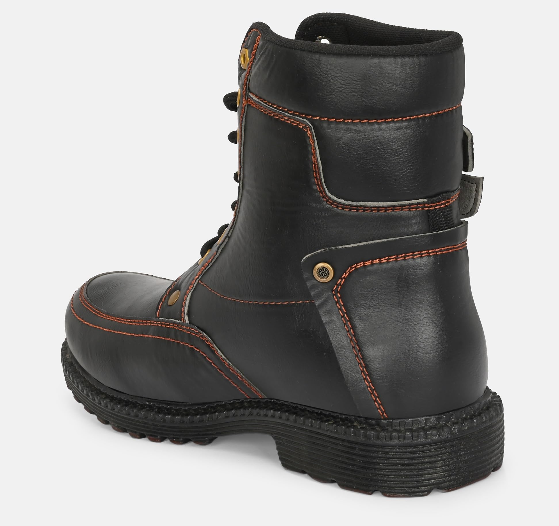 Big Fox Men's 666 High Ankle Riding/Trekking Hiking & Trekking Shoes for Men Black 8 2