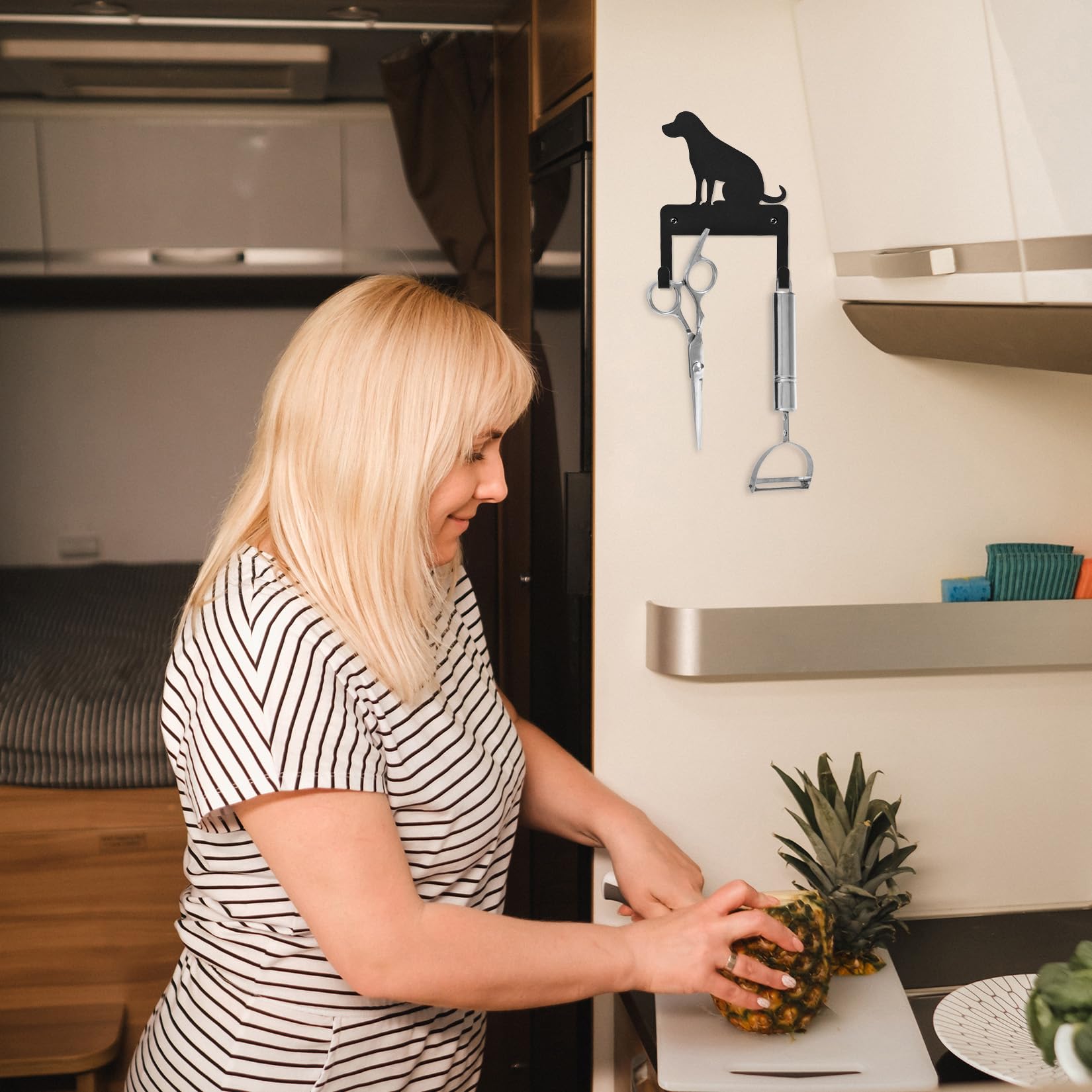 Portachiavi Da Parete 2 Pezzi Con Ganci - Appendichiavi Senza Foratura Per Ingresso E Cucina - Foto 4