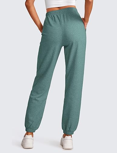 Miniatura 3 de CRZ YOGA Pantalones deportivos de cintura alta para mujer, de algodón grueso, con bolsillos, casuales, atléticos, para descansar