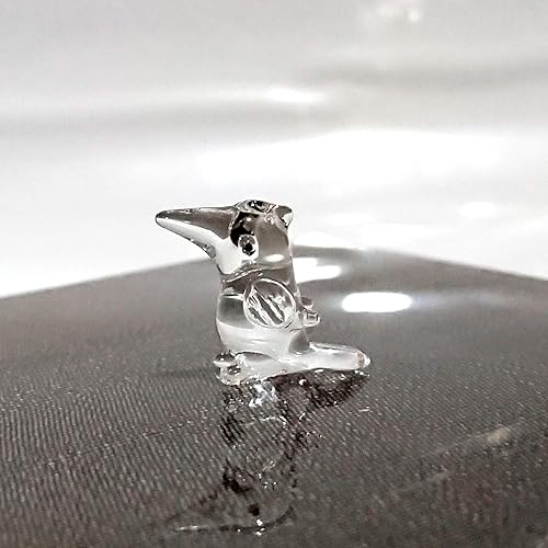 Miniatura 3 de Rare Toucan Tiny Micro Crystal Figurines mano soplado vidrio transparente arte pájaros animales coleccionables regalo decoración del hogar