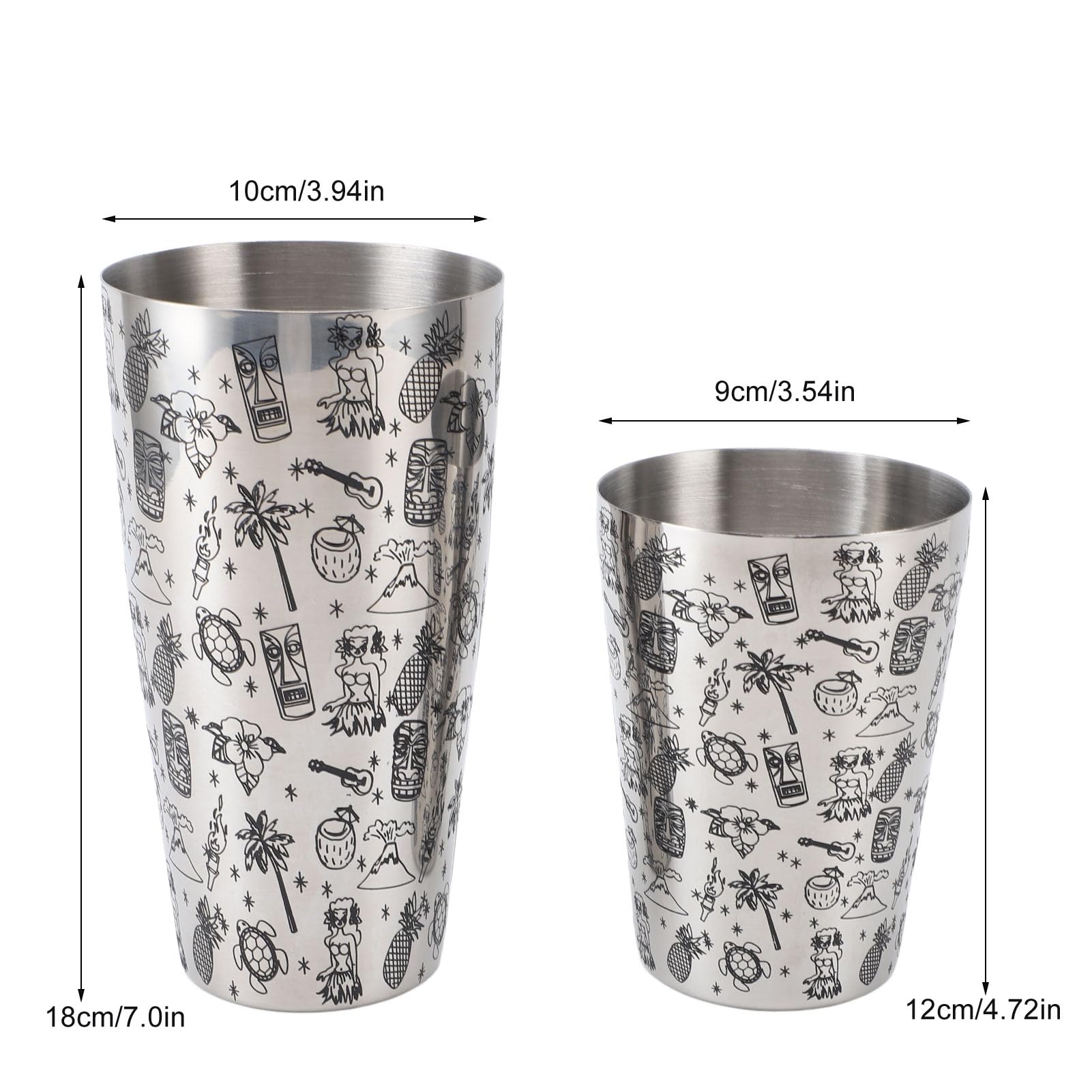Set shaker per cocktail Boston Bar Shaker in acciaio inossidabile 304 di grande capacità, a prova di perdite e di lunga durata