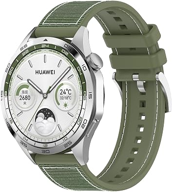 BabyValley Strap Compatible with Huawei Watch GT4 46mm Band, Adjustable Soft Silicone Wrist Strap Replacement Sports Wristband for Huawei Watch GT4 46mm Smart Watch Accessories
