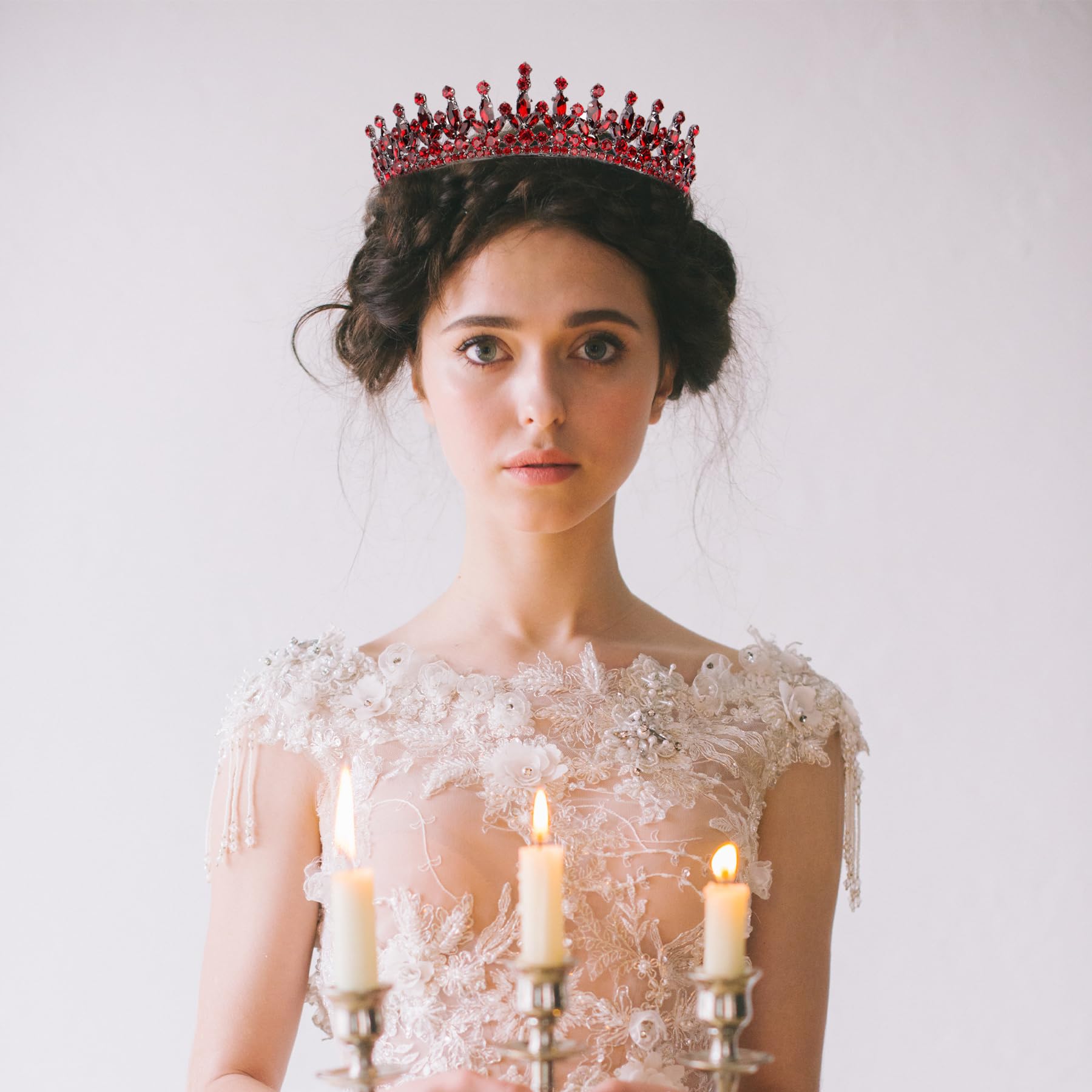 Limelia Damen-Tiara für Henna-Hochzeit, Party, Glitzer-Haarschmuck für Braut, Geburtstag, Festzug, Abschlussball, Halloween, Cos-Play, Weihnachtsfeier