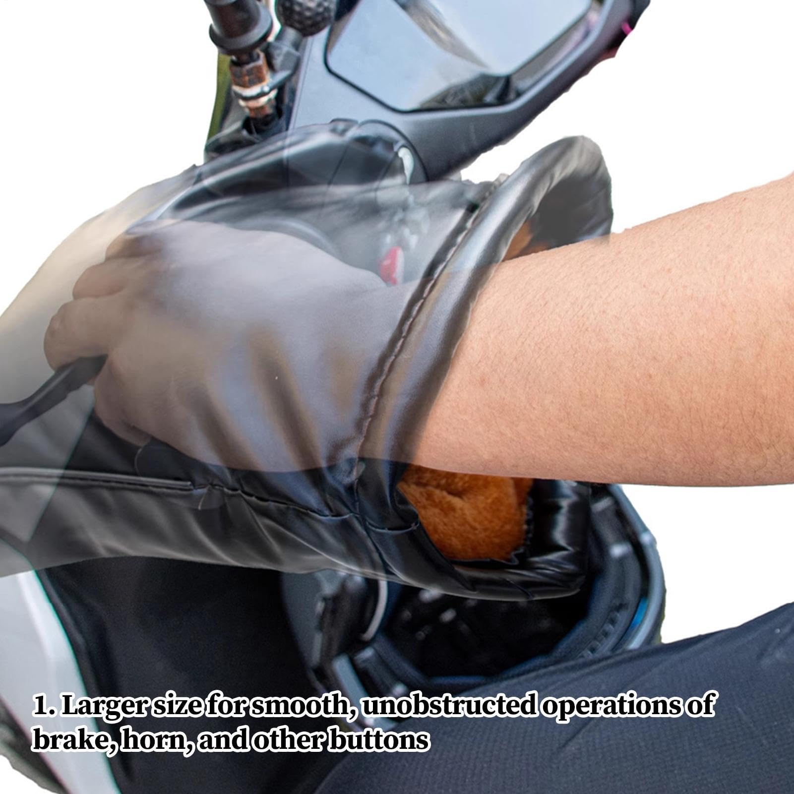 Manopole per Manubrio della Motocicletta Guanti Antivento 12V