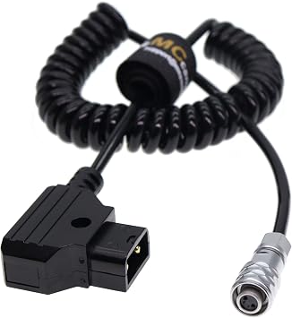 BMPCC 4K Weipu 2Pin-Black Magic 6K-Cable 2 Pin Female to D Tap Power Cord for Blackmagic Pocket Cinema Camera 4K 6K from Gold Mount V Mount Battery Straight 2pin, Coiled Cable