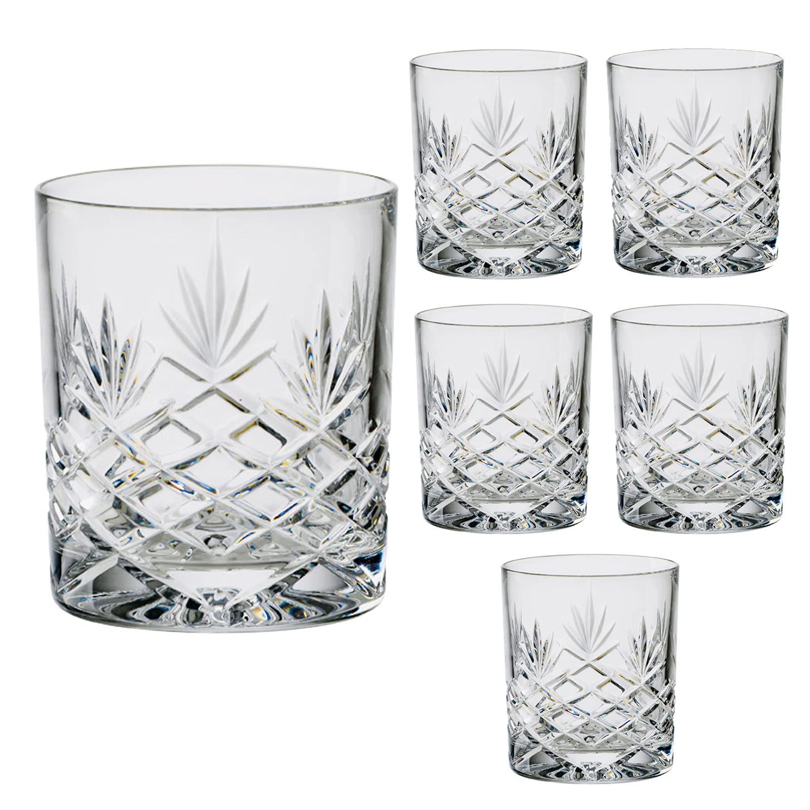 Dornberger - Tactile Double Old Fashioned Glass (24% Lead Crystal) - 350 ml - Crystal Whiskey Glass - Sovereign Range - Whisky Tumbler - Drinking Glass - Perfect Crystal Tumbler